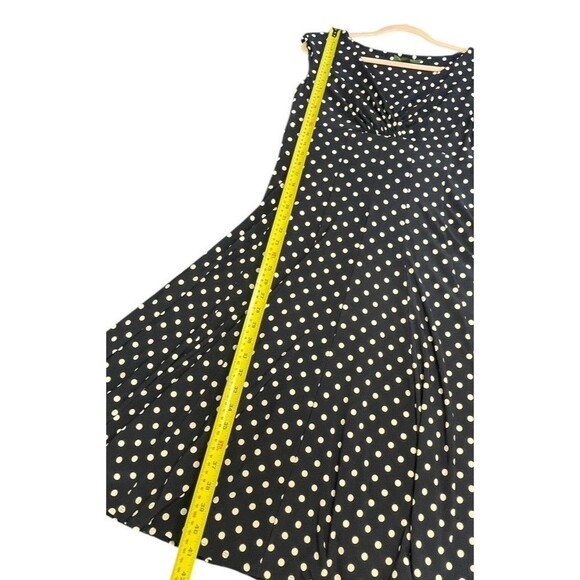 Lauren Ralph Lauren Navy and White Fit and Flare‎ polka dot Midi Dress Size 8 - Picture 9 of 10